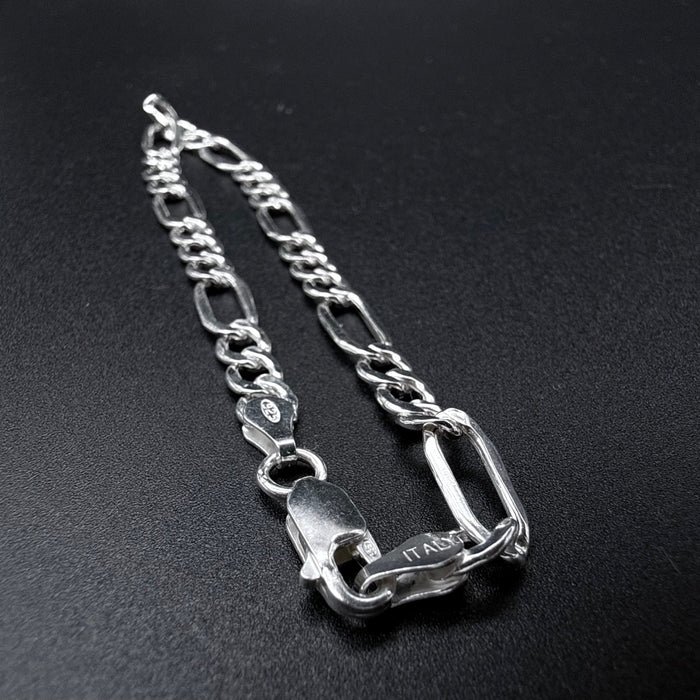 Pulsera Fígaro 5mm Inflada - Plata 925 Italy – Silver Ice 02