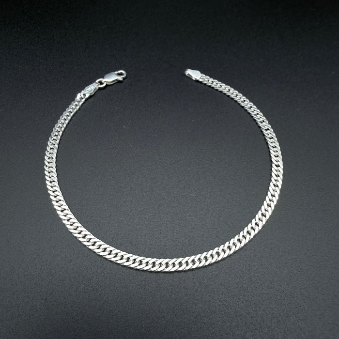 Pulsera Doble Cubana 3,5 mm - Plata 925 Italy