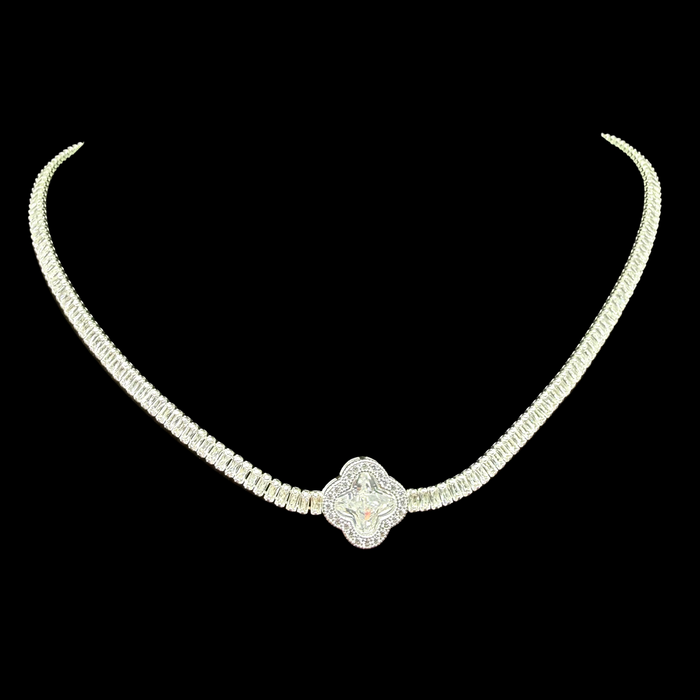 Collar Van Cleef micro circón – Silver Ice 01