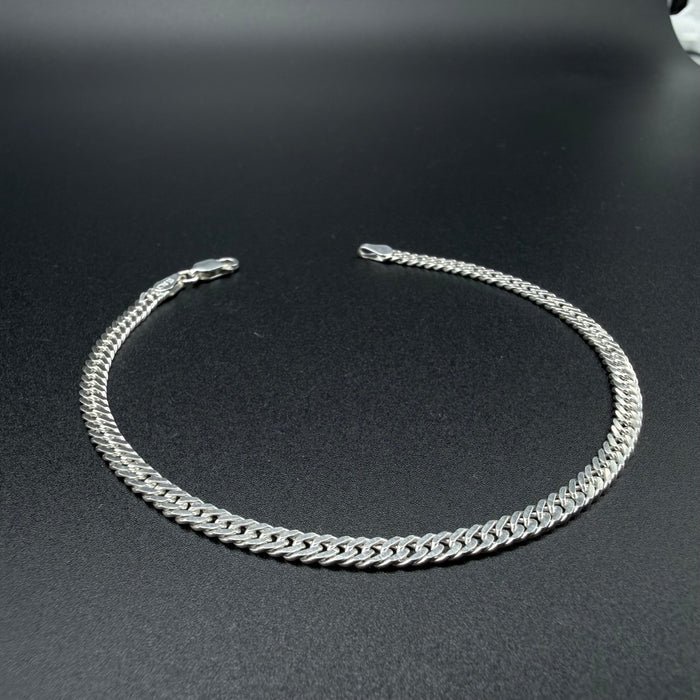 Pulsera Doble Cubana 3,5 mm - Plata 925 Italy