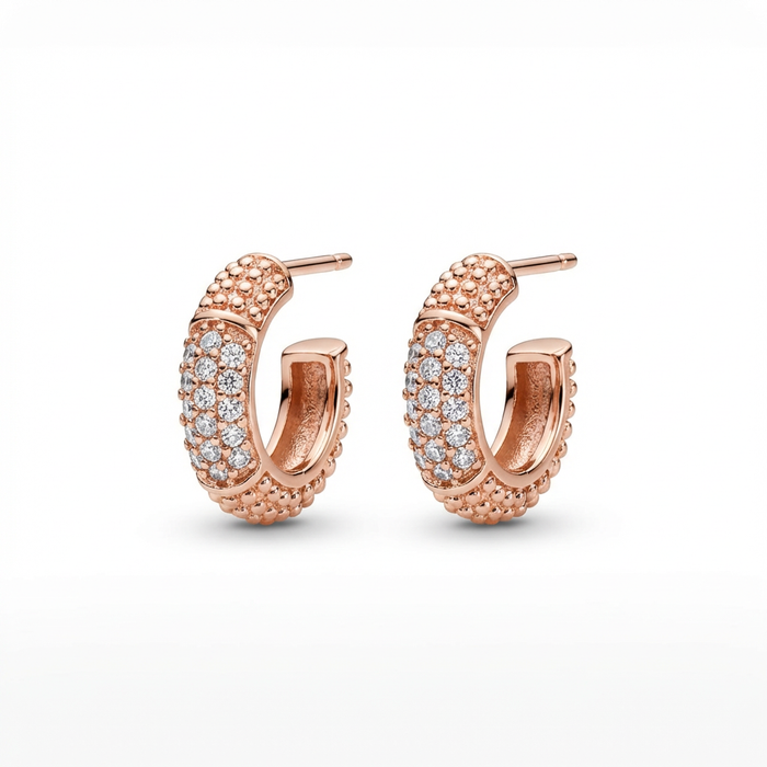 Aros Bubble Gold - Oro Rosa – Silver Ice 01