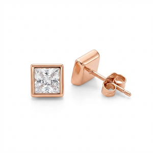 Aros Cuadro Lumi - Oro Goldfilled Rosa