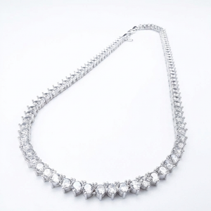 Collar Gotas de Luz circones blancos Plata 925