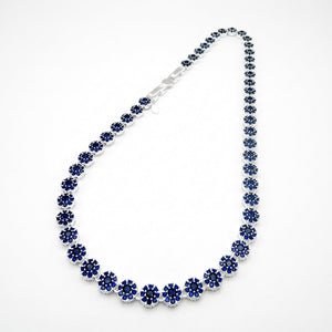 Collar Glam circones Azules Plata 925