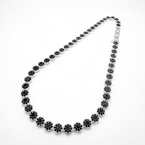 Collar Glam circones negros Plata 925