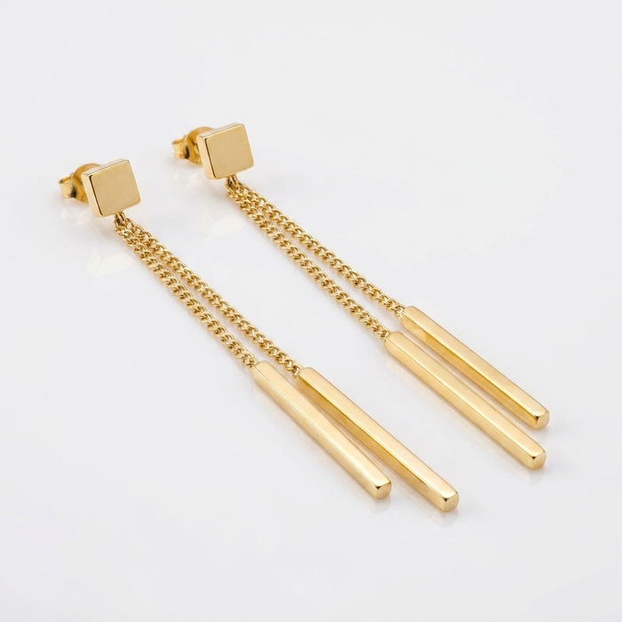 Aros Luxe Drop Oro – Silver Ice 02