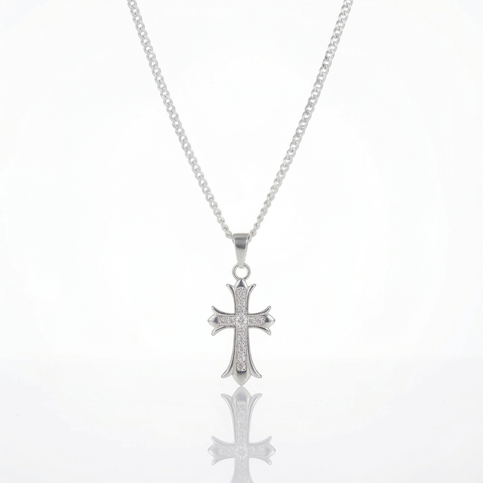 Cadena Cruz Milán Plata 925 - 3mm